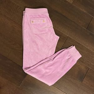 Juicy couture baby pink joggers back pocket  size small
